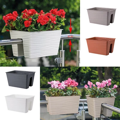 Blumenkästen Balkonkasten Pflanzkasten Geländerkasten 4 Farben 2 Größe TOP !!! - Bild 1 von 4