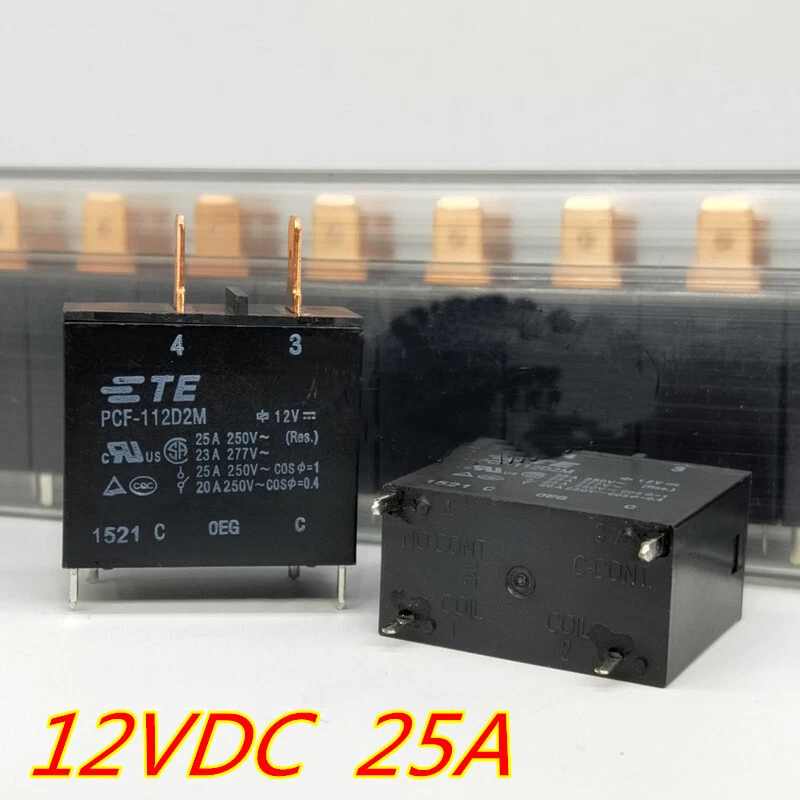 Tyco PCF-112D2M  12VDC 25A Power Relay 4 Pins - Image 1 of 1