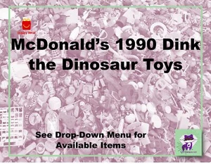 McDonald's 1990 Vintage Dink the Little Dinosaur Toys-Pick! - Picture 1 of 7