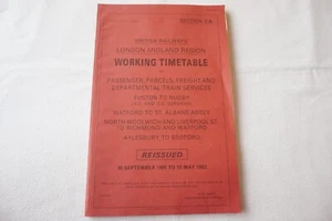 1991 London Midland  Railway Working Timetable Section CA Aylesbury Bedford - Picture 1 of 7