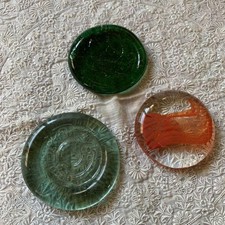 Antique Japanese Traditional Hopscotch Glass 3 pcs Baseball, Orange, Target