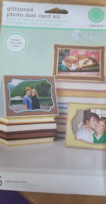 Martha Stewart Crafts Glittered Photo Matt Card Kit DIY Glitter Cards - Image 1 of 4