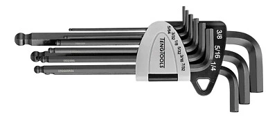 Teng Tool Hex Allen Key 9 Pce BALL ENDED Tool Set AF Imperial 5/64" - 3/8" - Image 1 of 4