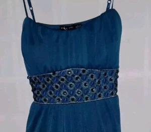 Ruby Rox Blue Babydoll Empire Waist Chiffon Overlay Sm Jrs Y2K Vtg Party Fairy - Picture 1 of 11