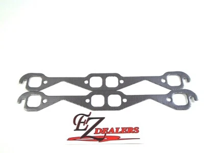 Прокладки выпускных коллекторов для небольших блоков Chevrolet Chevy 1-3/8 дюйма x 1-3/8 дюйма - Изображение 1 из 4