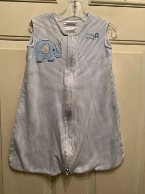 HALO. Baby Boy Sleep Sack Cotton Wearable Blanket. Size (Small). Blue/Stripes - Image 1 of 4
