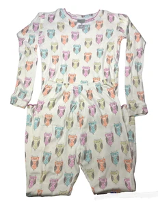 CWD KIDS Pajamas Girls Size 12 Cream Color with Owls Made in USA - Picture 1 of 4