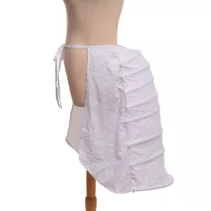 Victorian Hoop Back Cage Bustle Party Costume Rococo Crinoline White Half Slip - Picture 1 of 9