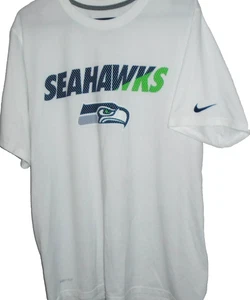 Nike Seattle Seahawks T-Shirt Calcio Uomo Taglia XL Dri-Fit Bianco - Foto 1 di 3