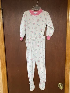 Carter's Mädchen Vintage Footie Pyjama Set Druckknopf Taille Blumen 4at - Bild 1 von 7
