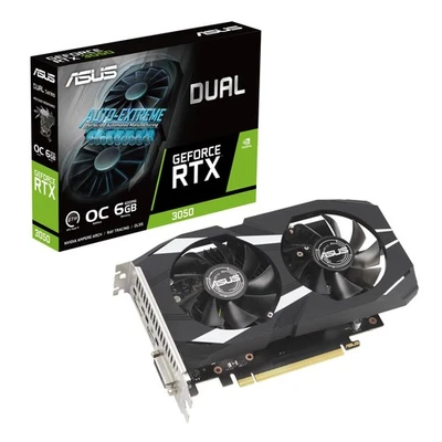 ASUS DUAL NVIDIA Geforce RTX 3050 OC Edition Scheda Video 6 GB GDDR6, Multiproce - Immagine 1 di 4