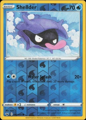 Pokemon - Shellder #040/202 - SWSH01: Sword & Shield Base Set Reverse Holo - Image 1 of 2