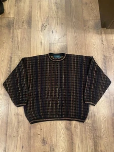 Tundra Canada Sweater Mens 2XL XXL Multicolor 3D Knit Coogi Style Bold Textured - Picture 1 of 7