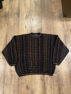 Tundra Canada Sweater Mens 2XL XXL Multicolor 3D Knit Coogi Style Bold Textured - Image 1 of 4