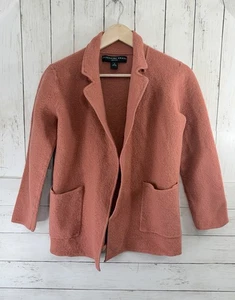 Vintage Josephine Chaus Damen Petite S warm rosa Wolle Mohair Blazer Jacke Büro - Bild 1 von 9