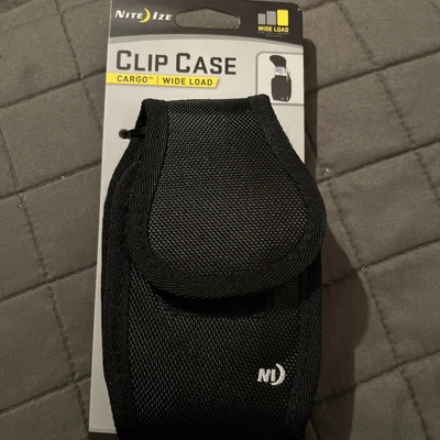 New Nite Ize Belt Clip Cargo Holster Wide Load Black Rugged Nylon Phone Pouch - Image 1 of 2