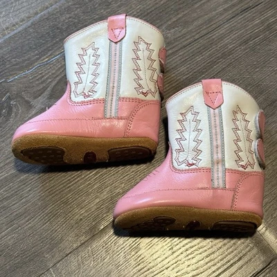 Niñas Talla 2 Bebé Botas Rosa Vaquera Vaquero Zapatos Usados en Excelente Condición Viejo Oeste Foto 1 de 4