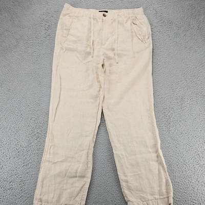 Linen Club Room Pants Mens Large Tan Drawstring Chino - Image 1 of 4