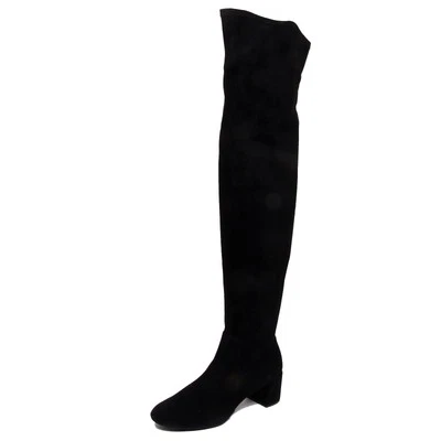 F6256 stivale donna black UNISA KAMA scarpe suede stretch boot shoe woman - Imagen 1 de 4