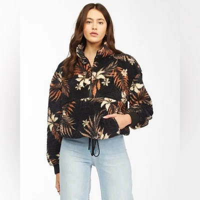 Billabong Mujer Tiempo Libre Media Cremallera Horno Vellón Talla Mediana Foto 1 de 4