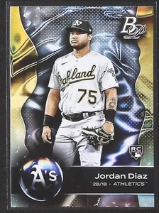 2023 Bowman Platinum Jordan Diaz Emerald Ice Foil #27 Oakland Athletics - Foto 1 di 2