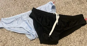 NEW AUSSIEBUM AUSTINBEM LOT SET BRIEFS SWIM 2 SWIMMING SUITS COMPETITION L LARGE - Picture 1 of 5