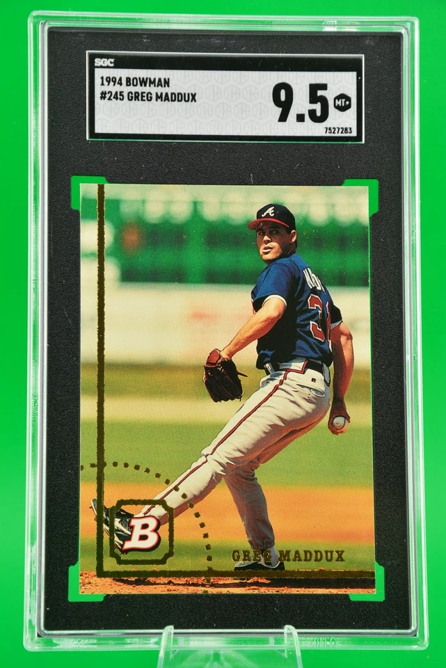 1994 Bowman #245 Greg Maddux Atlanta Braves HOF SGC 9.5 - Image 1 of 2
