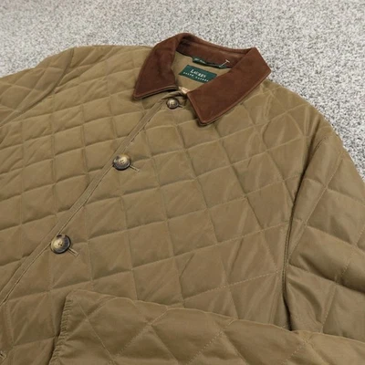 VTG Ralph Lauren Jacket Mens L Brown Quilted Windbreaker Chore Barn Coat Work - Image 1 of 4