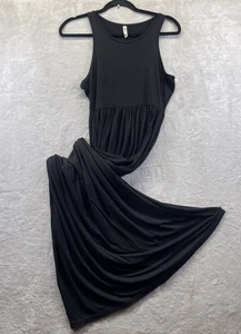 Grecerelle Maxi Dress Women’s Medium Black Long Sleeveless Pockets Boho Casual - Picture 1 of 6
