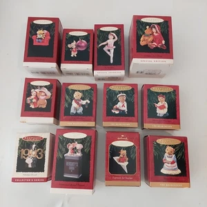 Lot 12 Punze Andenken Weihnachtsschmuck 1990er Bären Hershey Ballerina Biene - Bild 1 von 8
