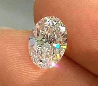 Lab Grown Diamond 2.01 Ct Oval Cut D Color VVS1 Clarity IGL Loose Gemstone 5SDK - Image 1 of 4