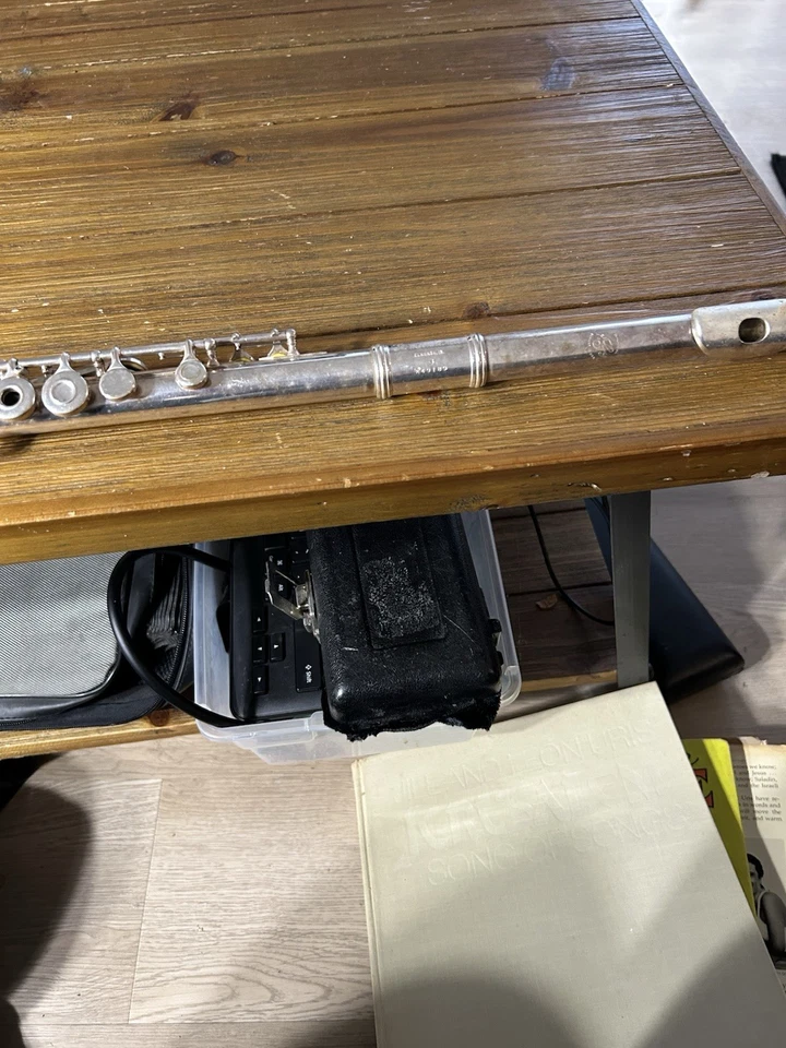 Gemeinhardt 2SP 镀银长笛 带外壳 已测试 可正常工作 — 第 1/4 张图片