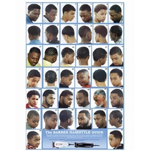 SI-03-04BM BARBER SALON BEAUTY SPA 24"X36" HAIR STYLE CUT DESIGN POSTER BOYS MEN - Picture 1 of 1