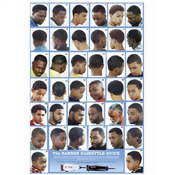 24 X 36 MODERN BARBER SHOP SALON HAIR CUT FOR MEN CHART POSTER #1