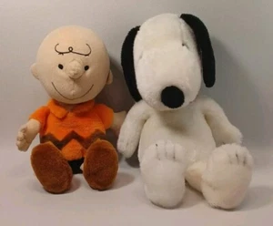 Peanuts Plüsch Lot 2 Charlie Brown und Snoopy Stofftiere Konvolut - Bild 1 von 6
