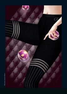 CHANTAL THOMASS COLLANT EN COTE / CUISSARDE AJOUREE TAILLE 1 REF T095 NOIR - Picture 1 of 4