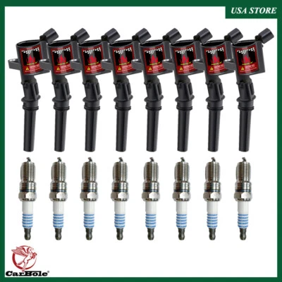 8X Spark Plug and Ignition Coil for 1998-2010 LINCOLN TOWN CAR V8 4.6L DG508 NEW - Image 1 of 4