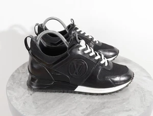 Louis Vuitton Run Away Size 37 US7 24CM Black White Leather Sneakers - Bild 1 von 20