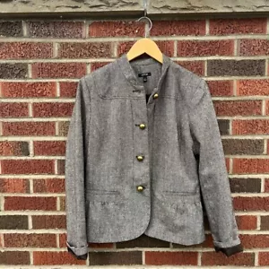 Apt. 9 Brown and White Marled Gold Buttoned Jacket - Picture 1 of 4