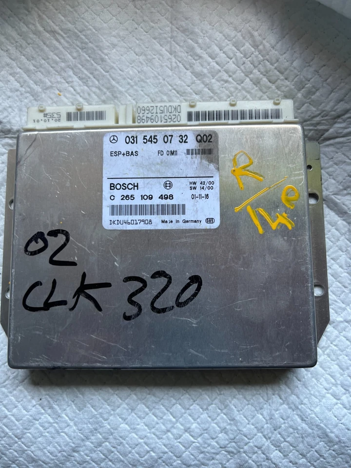 Mercedes-Benz CLK320 2002 ABS MÓDULO DE CONTROL DE FRENOS ANTIBLOQUEO FABRICANTE DE EQUIPOS ORIGINALES (140 R) Foto 1 de 4