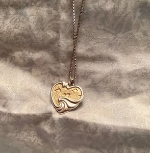 Vintage Gorham Sterling Silver "Footprints " Necklace - Picture 1 of 4