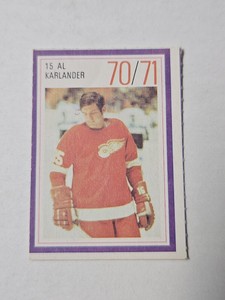 1970-71 ESSO POWER PLAYERS STAMPS #139 AL KARLANDER DETROIT RED WINGS