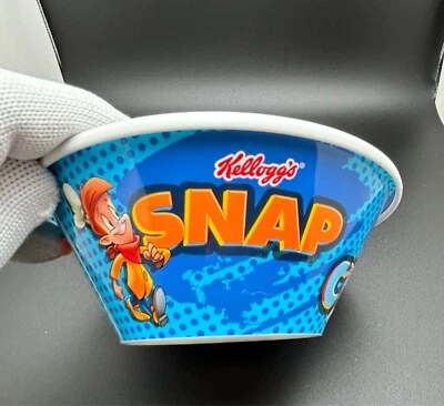 Tigelas de cereais Kellogg's Snap Crackle Pop arroz crocante colecionadores de plástico vintage - Imagem 1 de 4