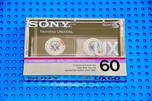 SONY UX 60 VS. III TYPE II CASSETTE TAPE (1) (SEALED) - Picture 1 of 3