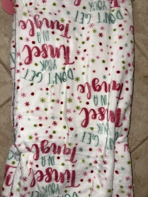 Manta rosa de oropel de Navidad 50x70 lunares copos de nieve pasteles Foto 1 de 2