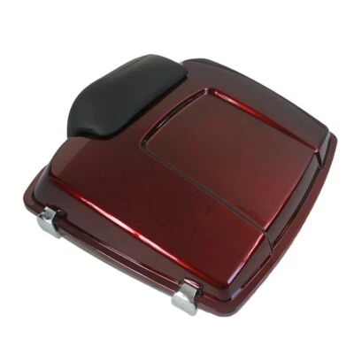 Razor Pack Trunk Chopped Backrest For Harley Touring 93-2013 Velocity Red Sunglo - Image 1 of 4