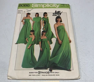Simplicity 8086 Misses Womens Size Small 6-8 Multi Wrap Dress 15 Option Uncut - Picture 1 of 4