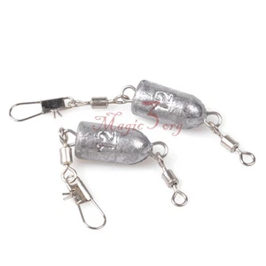 10 un. Sumideros de plomo peso de pesca 12 g conector giratorio arrastre agua salada - Imagen 1 de 5