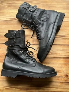 Philipp Plein Black Leather Boots Limited Edition Size EU 39,US 8.5,UK 6.5 - Picture 1 of 16