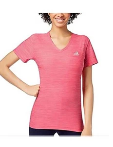Adidas Damen ultimatives kurzärmeliges V-Ausschnitt-T-Shirt - Bild 1 von 8